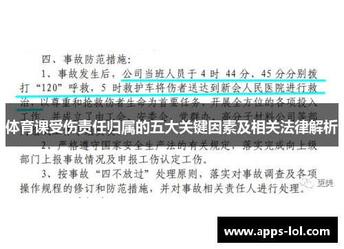 体育课受伤责任归属的五大关键因素及相关法律解析